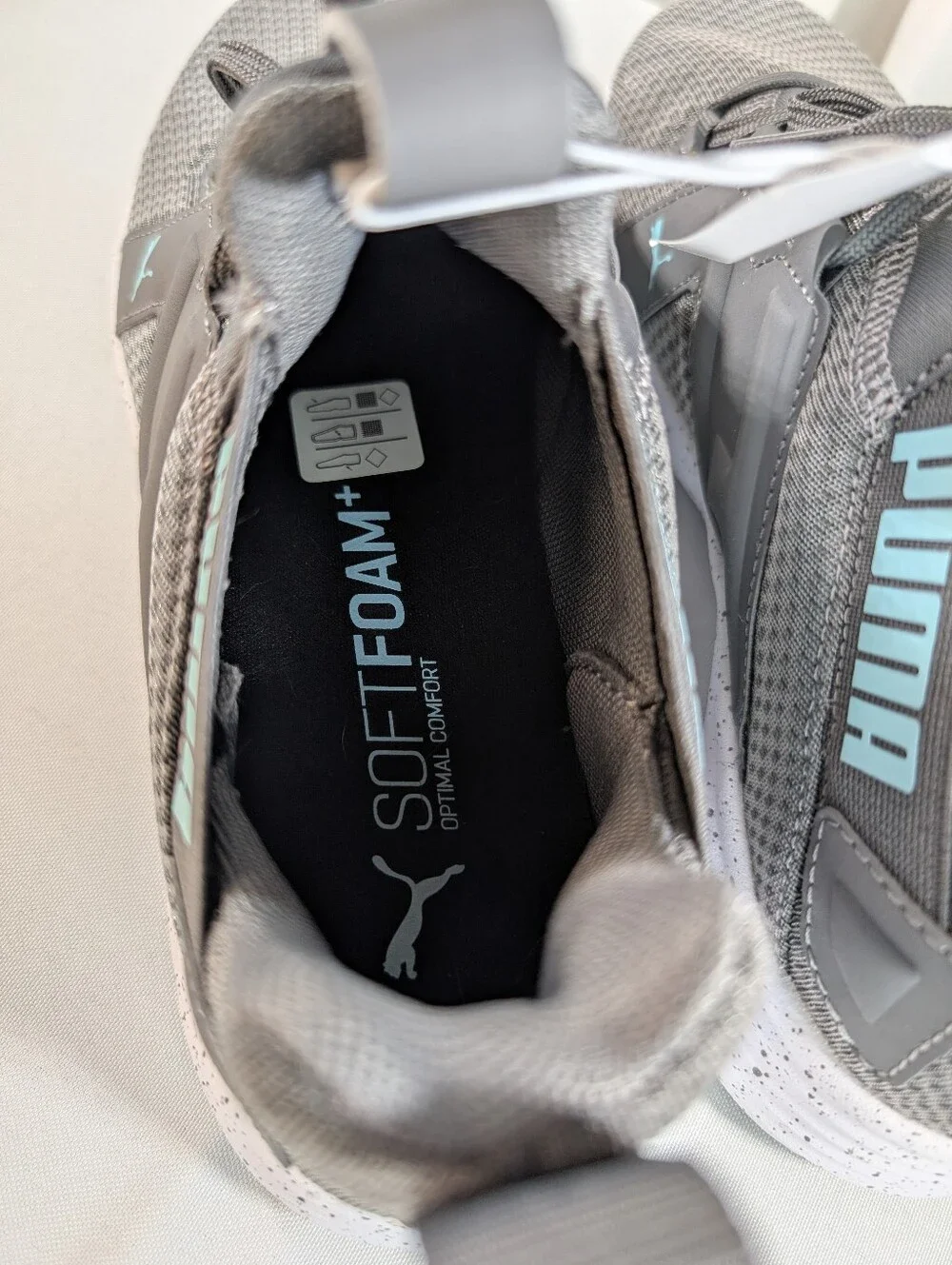 Puma Contempt Demi Mesh Women's Running Walking Sneakers Gray And Teal